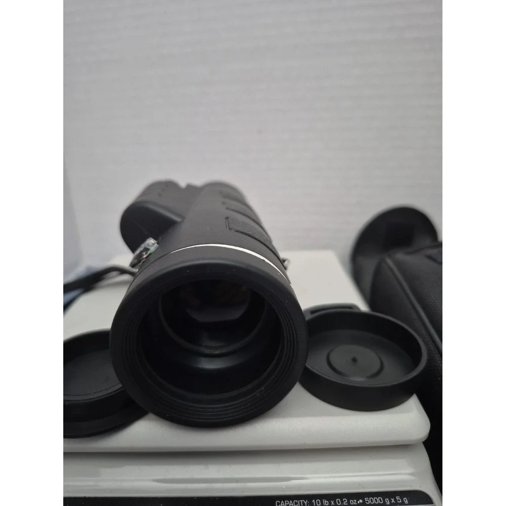 Monocular With Compass, Lens Covers,Draw String Bag Case - 40 x 60